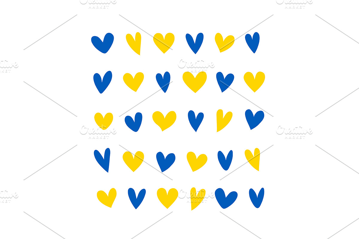 Ukrainian poster with hearts, a Decorative Illustration by Elen_Art