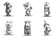 Whimsical Christmas Icy Blue Teddy B, an Illustration by designcity5 (Thumbnail 3 of 5)
