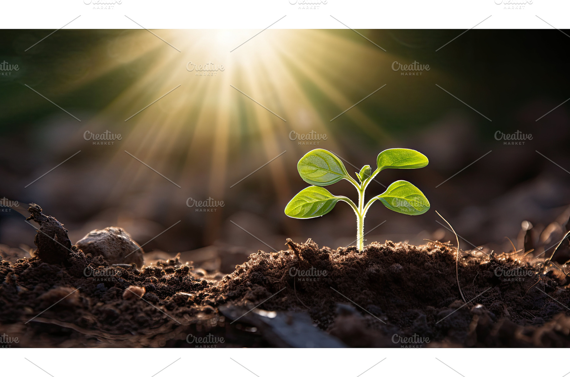 green seedling sprouting ai, a Nature Photo by pikepicture
