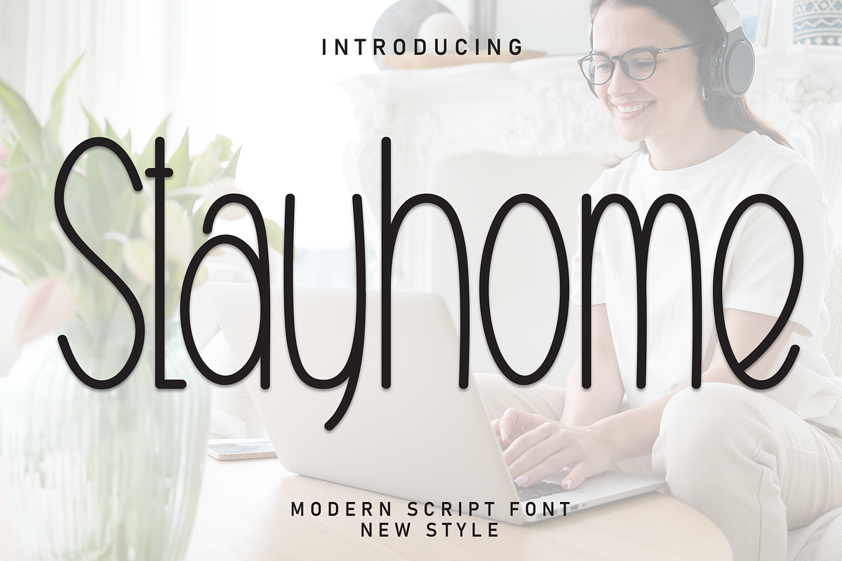 Stayhome | Script Font, a Script Font by Scratchones (Photo 1 of 8)