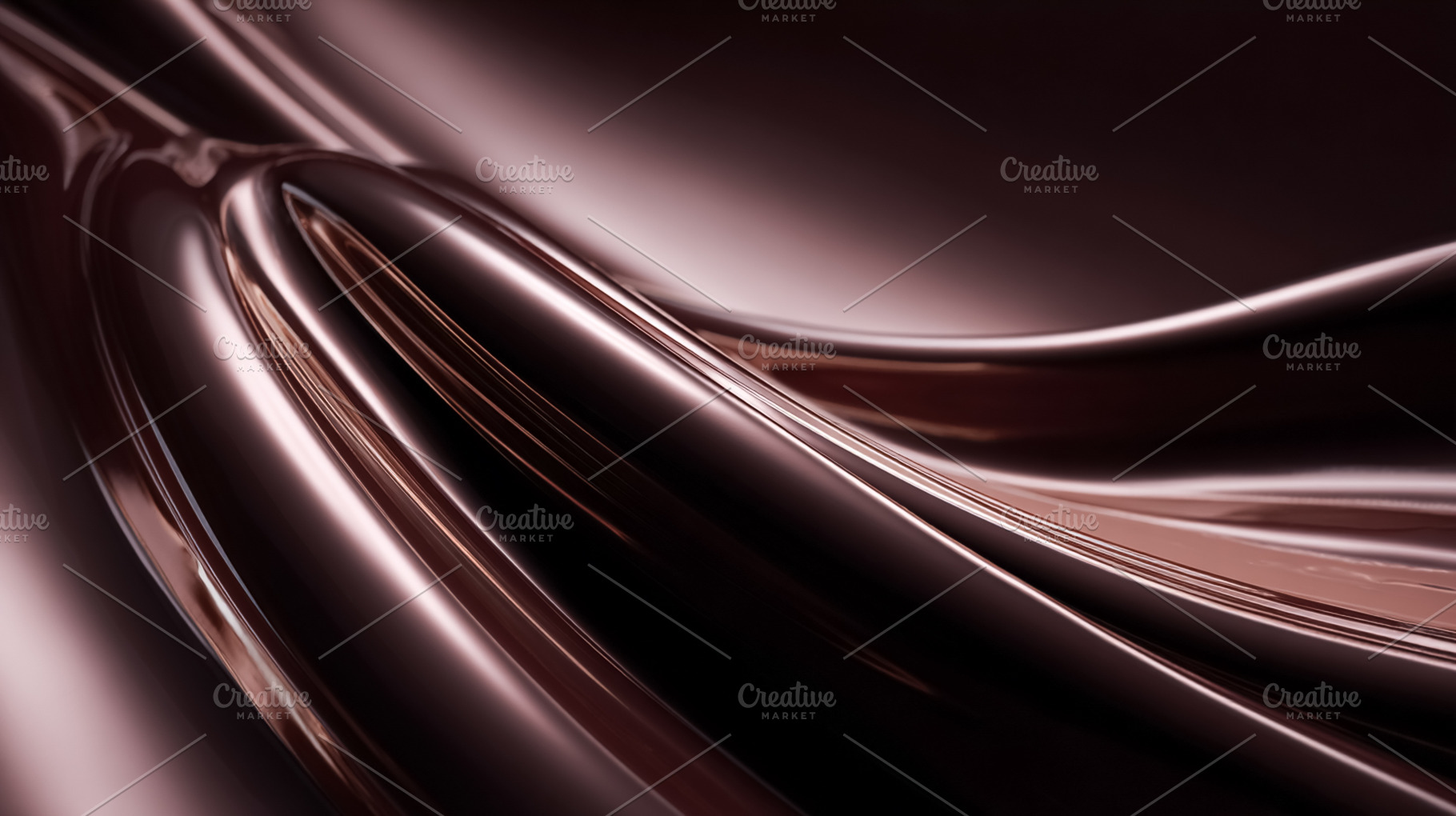 Molten chocolate like fluid surface flowing with graceful waves and smooth refl, a Photo by Studio ANNA