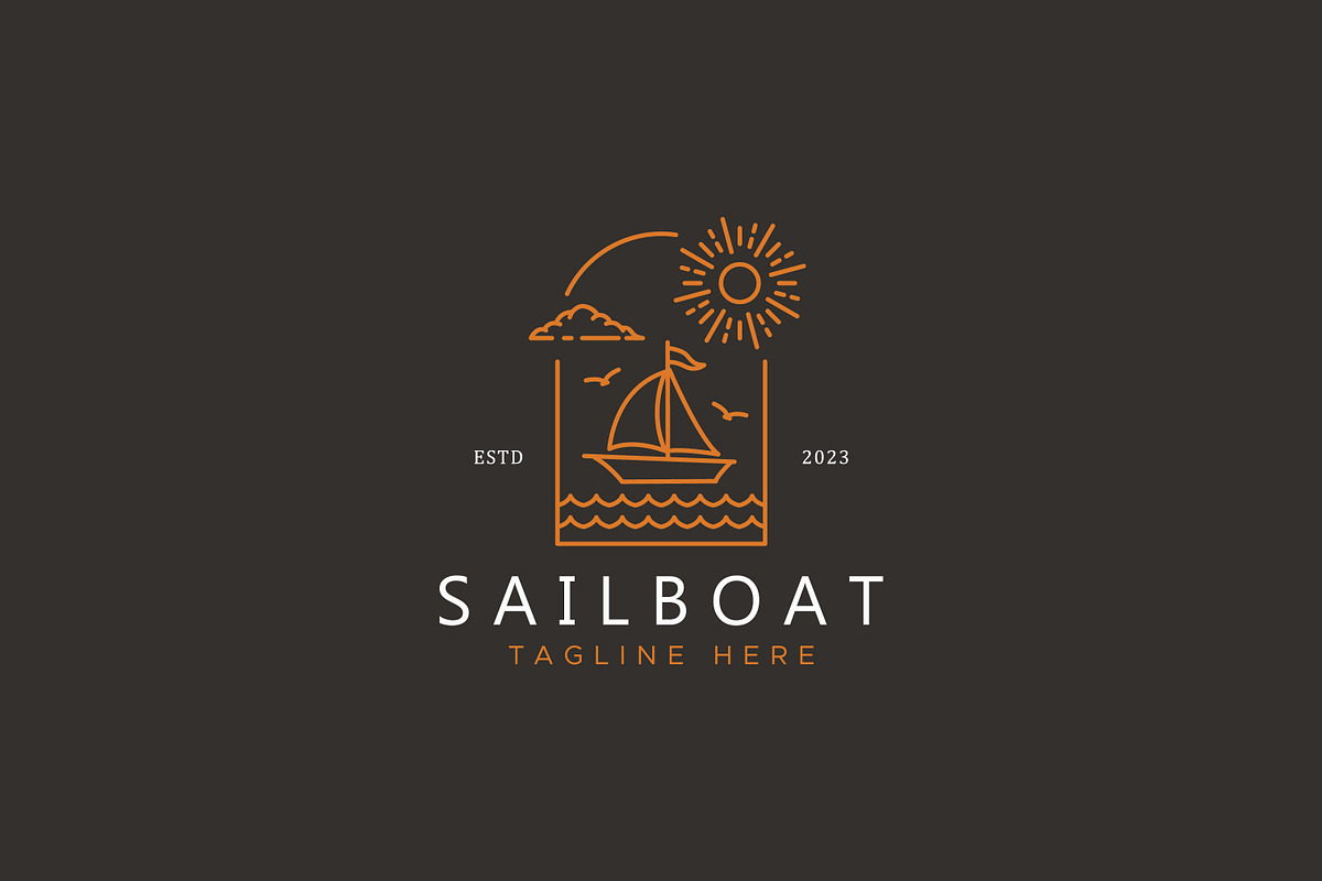 Sailboat Logo Summer Holiday, a Branding & Logo Template by Signatoro (Photo 2 of 2)