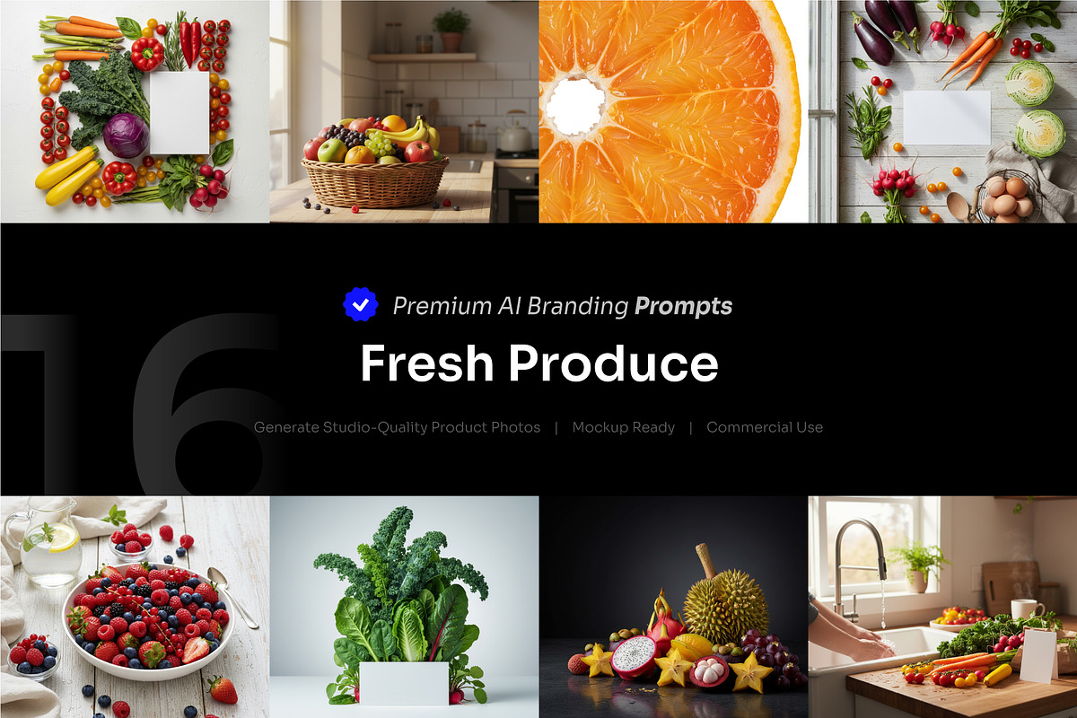 Fresh Produce AI Prompt, a Food & Drink Photo by cidcud_graphic (Photo 1 of 2)