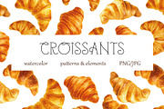 Croissants - elements and patterns, a Pattern Graphic by DreamoraArt (Thumbnail 1 of 9)