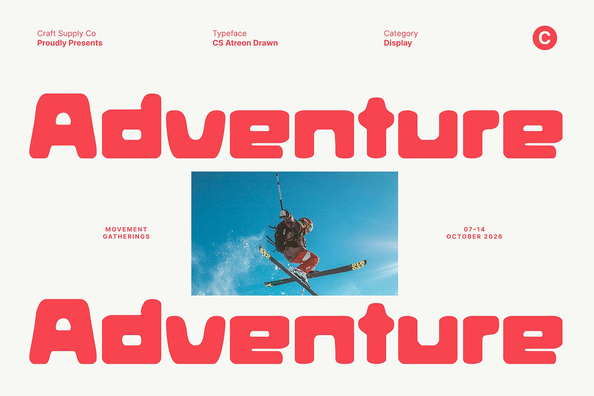 CS Atreon Drawn, a Sans Serif Font by Craft Supply Co. (Photo 6 of 8)