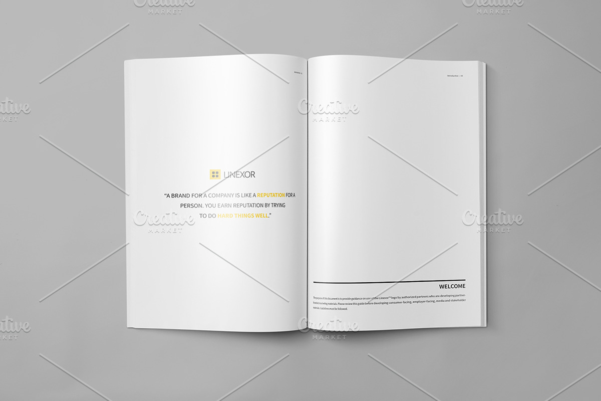 Brand Manual 32 Pages A4 / US Letter, a Brochure Template by Mastergfx (Photo 3 of 35)
