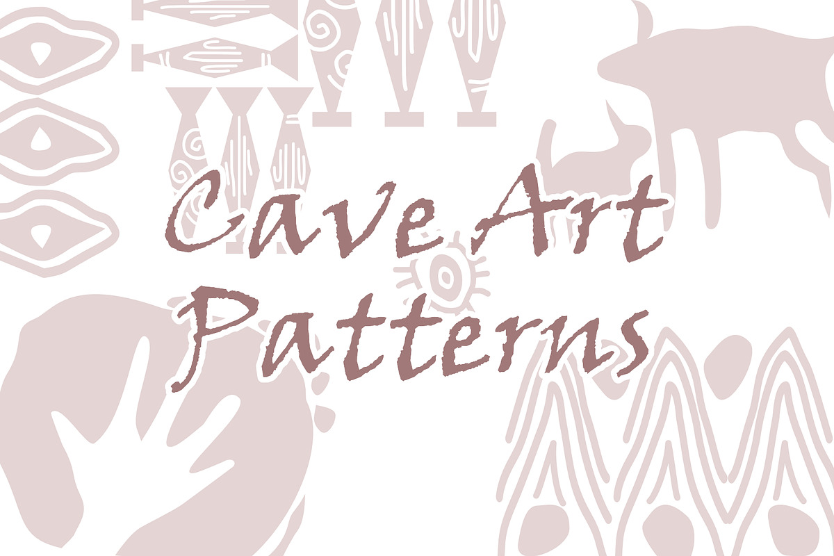 Cave Art Patterns, a Pattern Graphic by ThaiByGaew (Photo 1 of 12)