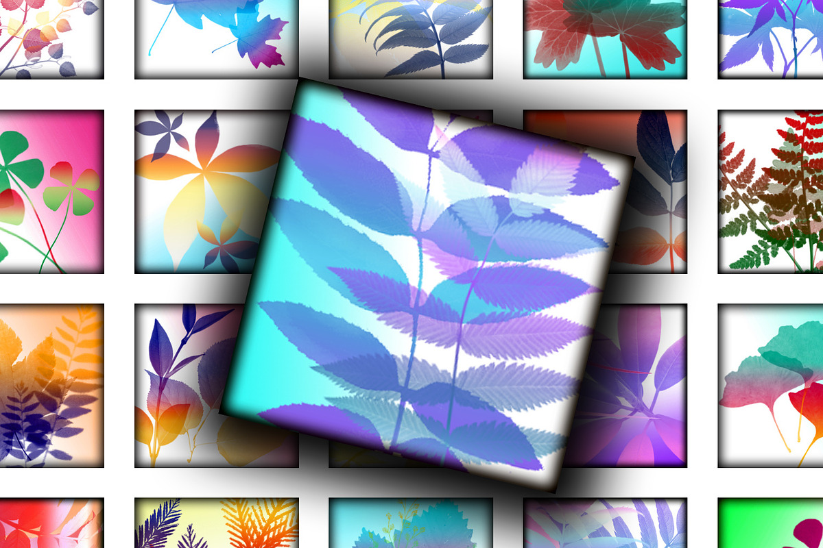 Collage Sheet - Leaves Motives, a Print Template by Kseniya-Omega (Photo 1 of 3)