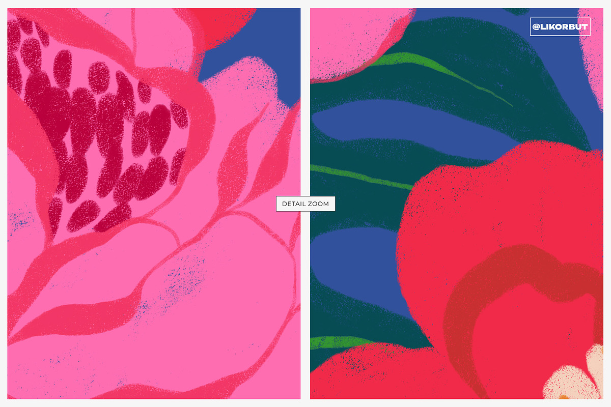 Bold Bloom Abstract Flower Pattern, a Pattern Graphic by likorbut (Photo 8 of 12)