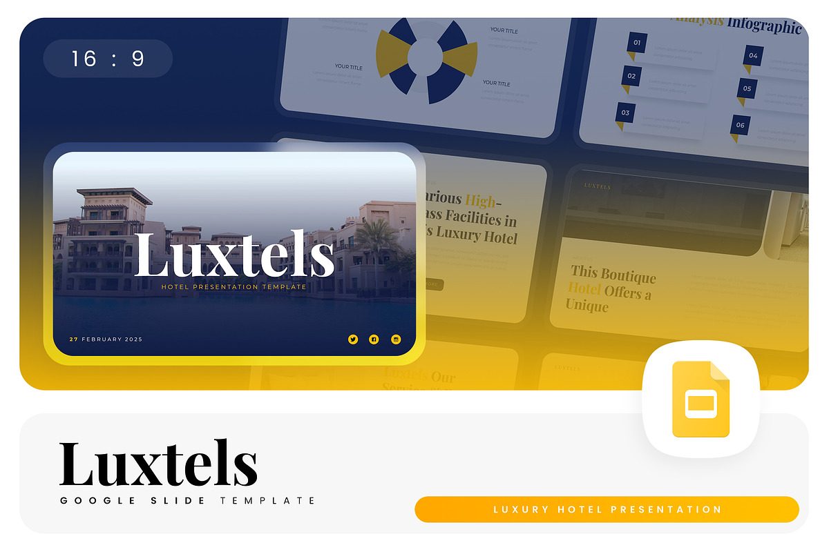 Luxtels – Hotel Google Slides, a Presentation Template by Ermedia Studio (Photo 1 of 8)