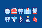 30 Medical Flat Icons Good for Logo, an Icon by OLLYSWEATSHIRT DSGN INC. (Thumbnail 3 of 4)