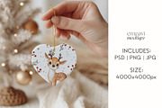 Ceramic Heart Ornament Mockup, a Merchandise Mockup by EmpaviMockups (Thumbnail 8 of 8)