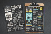 FREE! Trifold + Bagel Sandwich Menu, a Brochure Template by BarcelonaShop (Thumbnail 4 of 5)