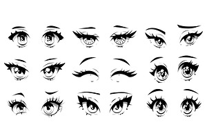 Kawaii facial expression set with, a Person Illustration by art PVP - market
