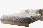 Double bed 3d model, a Furniture 3D Model by 3dmitruk (Thumbnail 2 of 8)