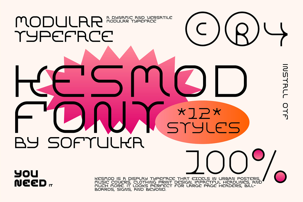 Kesmod Font - 12 styles, a Sans Serif Font by softulka (Photo 7 of 7)