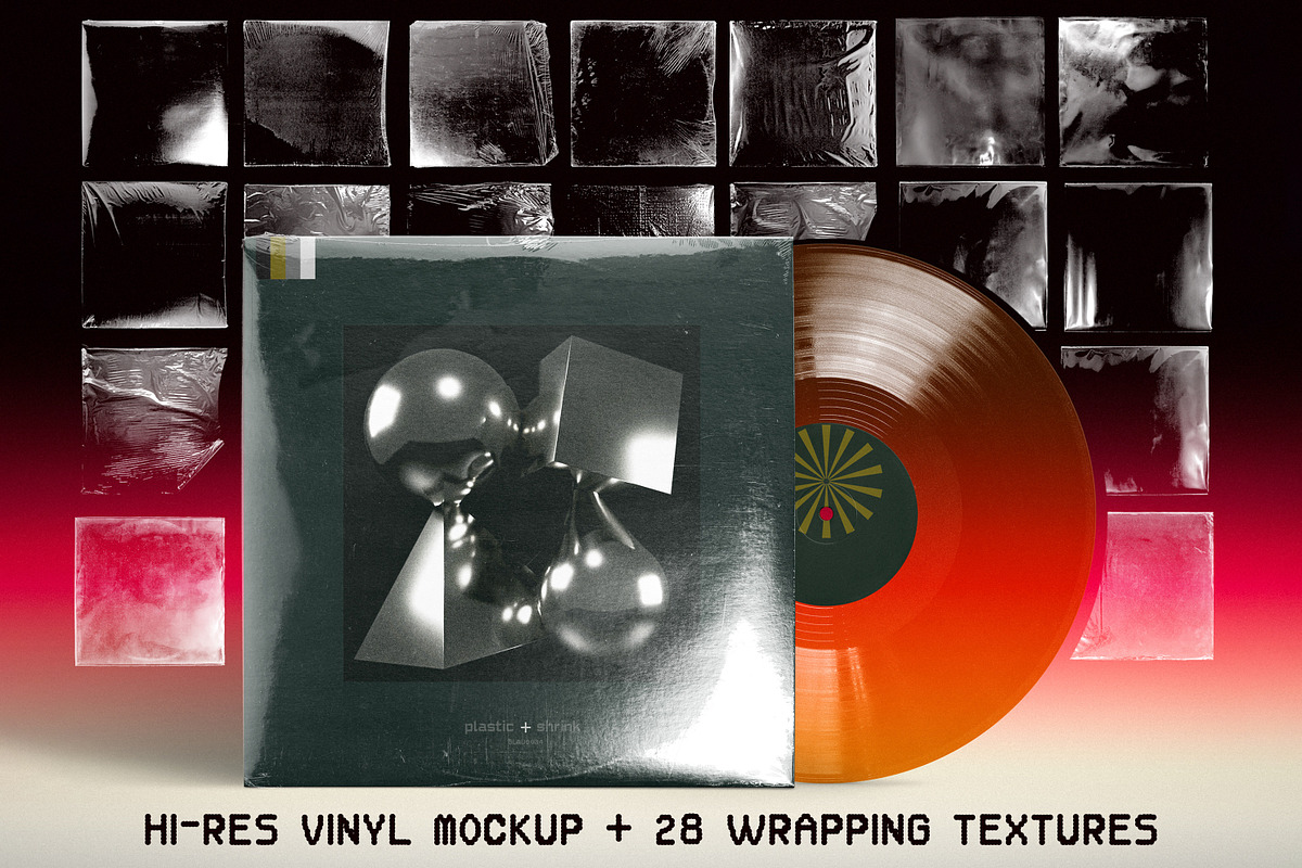 Shrinkwrap Vinyl Mockup, a Packaging Mockup by Glue Lab (Photo 1 of 8)