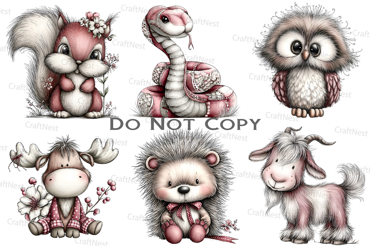 Whimsical Western Animal Clipart, an Illustration by Craft Nest (Photo 3 of 8)