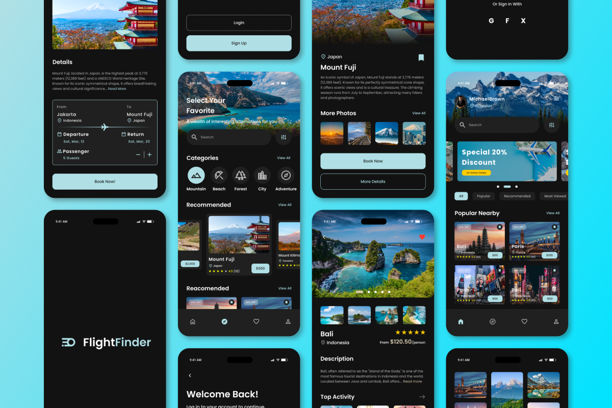 FlightFinder - Travel & Booking App, an App Template by trabaskriya (Photo 4 of 5)