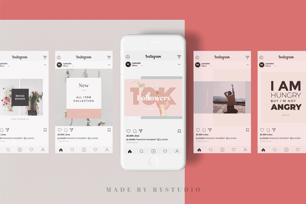 MNML Social Media Pack & Stories, a Social Media Template by Rystudio (Photo 5 of 12)