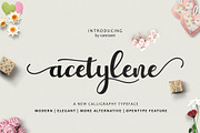 Acetylene Script, a Script Font by vanroem (Thumbnail 1 of 15)