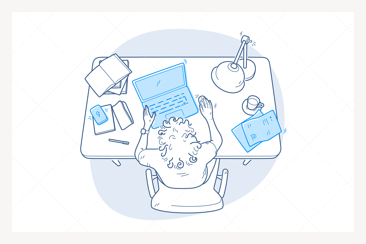 Office Desk Laptop Computer Device, a Graphic by PixelBender (Photo 1 of 5)
