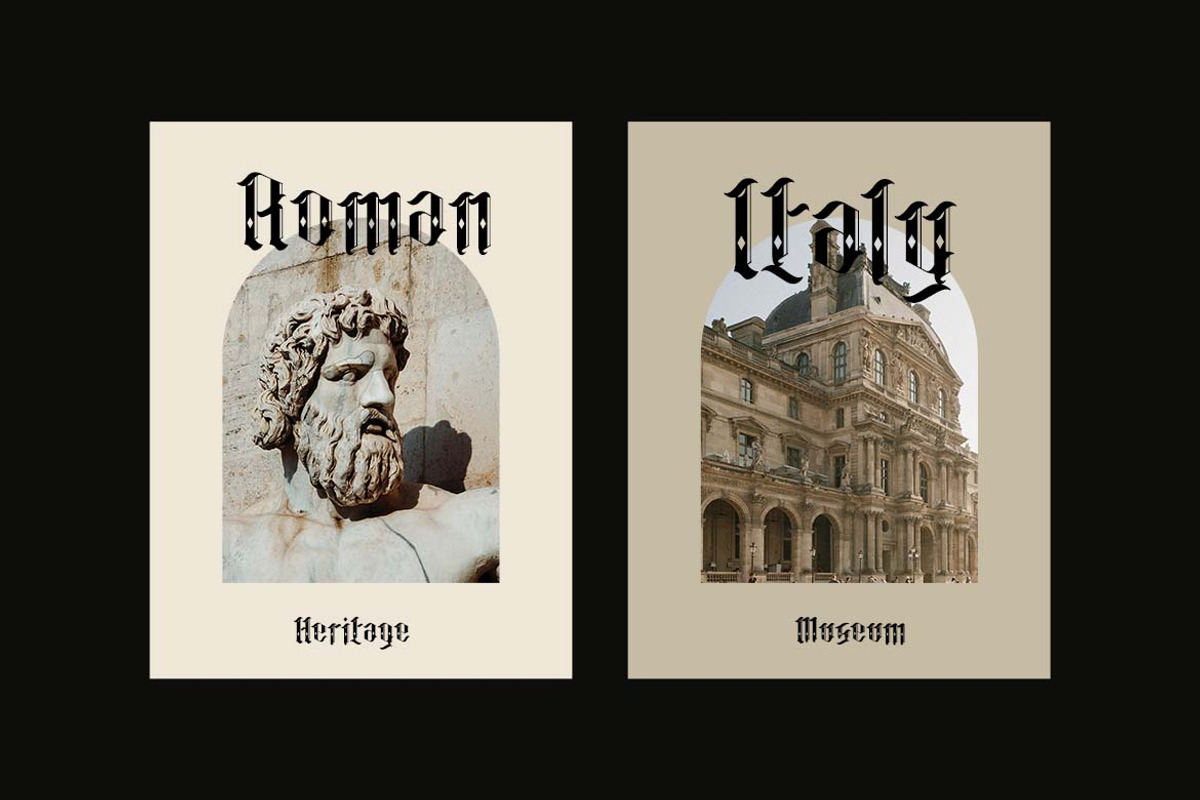 Nightshade Blackletter Font, a Blackletter Font by UICreative (Photo 5 of 13)