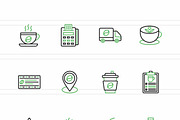 25 Coffee Culture Green & Black Icon, an Icon by IconBunny (Thumbnail 2 of 2)