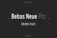 Bebas Neue Pro - Middle Italic