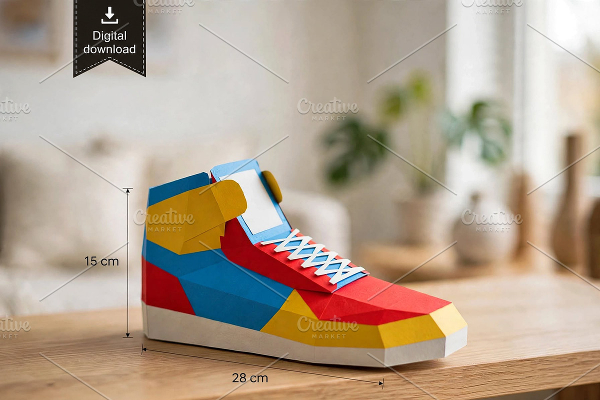 Sneaker shoes - 3d papercraft, a Card Template by PAPER amaze (Photo 1 of 6)