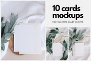 10 Cards Mockups with Willow Tree, an Advertising Mockup by Helga Wigandt (Thumbnail 1 of 5)