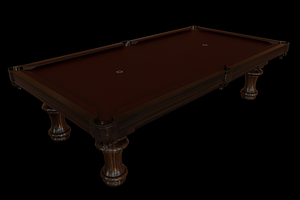 Pool Table: Classical Leather & Wood