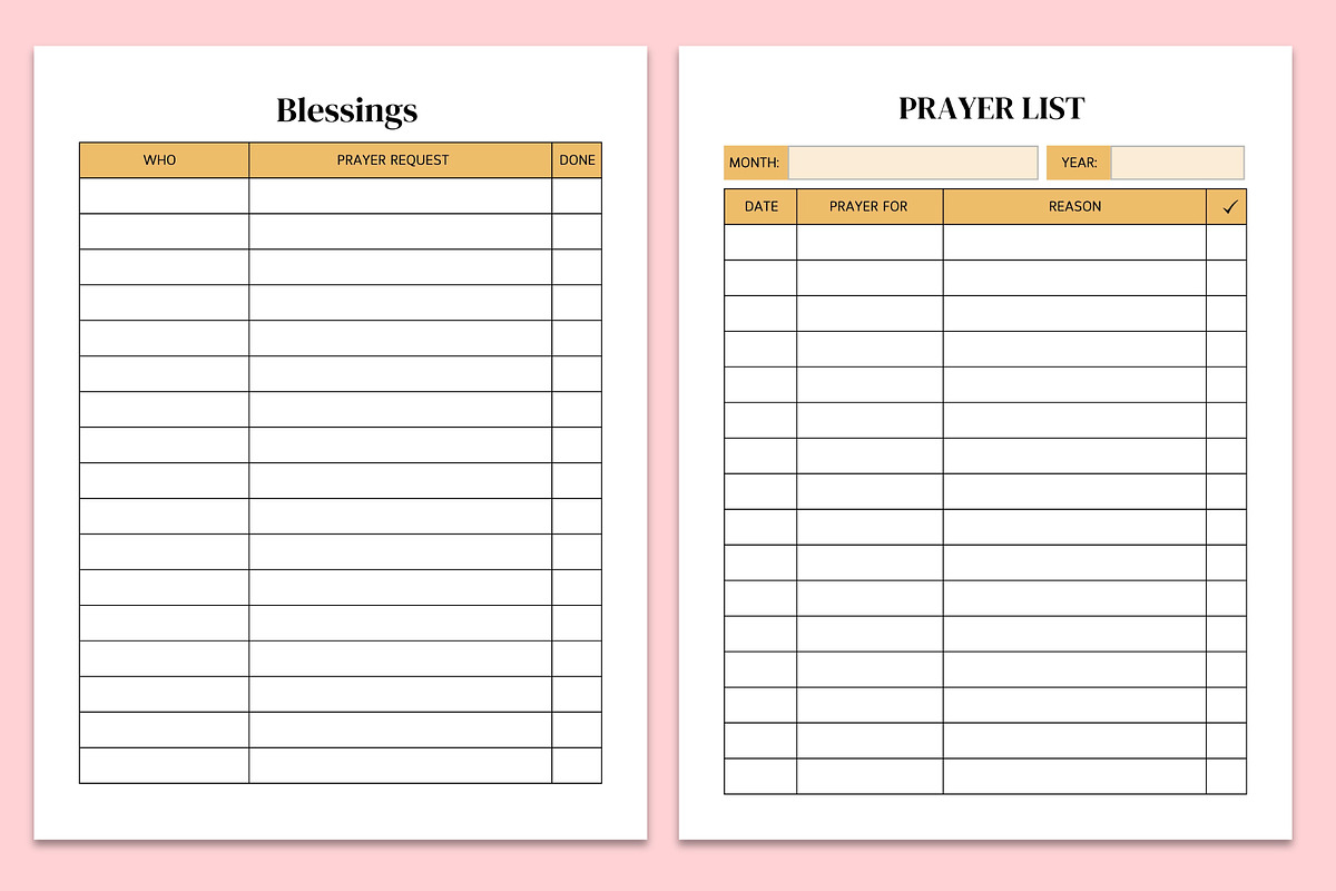 Prayer Journal for men Canva Template