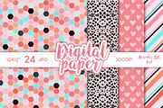 24 Pink Boho Digital Papers clipart, a Pattern Graphic by KarinkaBU (Thumbnail 6 of 7)