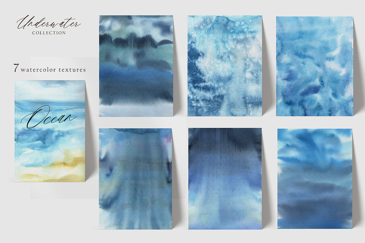 Watercolor whale. Sea underwater set, an Animal Illustration by Julycolor (Photo 8 of 21)