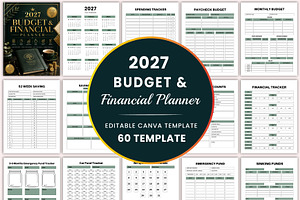 2027 Budget & Financial Planner, a Stationery Template by Shumaya