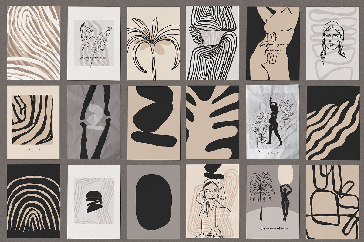 Feminine abstract poster gallery, a Person Illustration by Anastasy_helter (Photo 9 of 32)