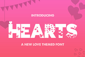 Hearts Silhouette Font