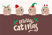Christmas bundle. Funny Cats, an Animal Illustration by Lettering_Logo (Thumbnail 5 of 7)