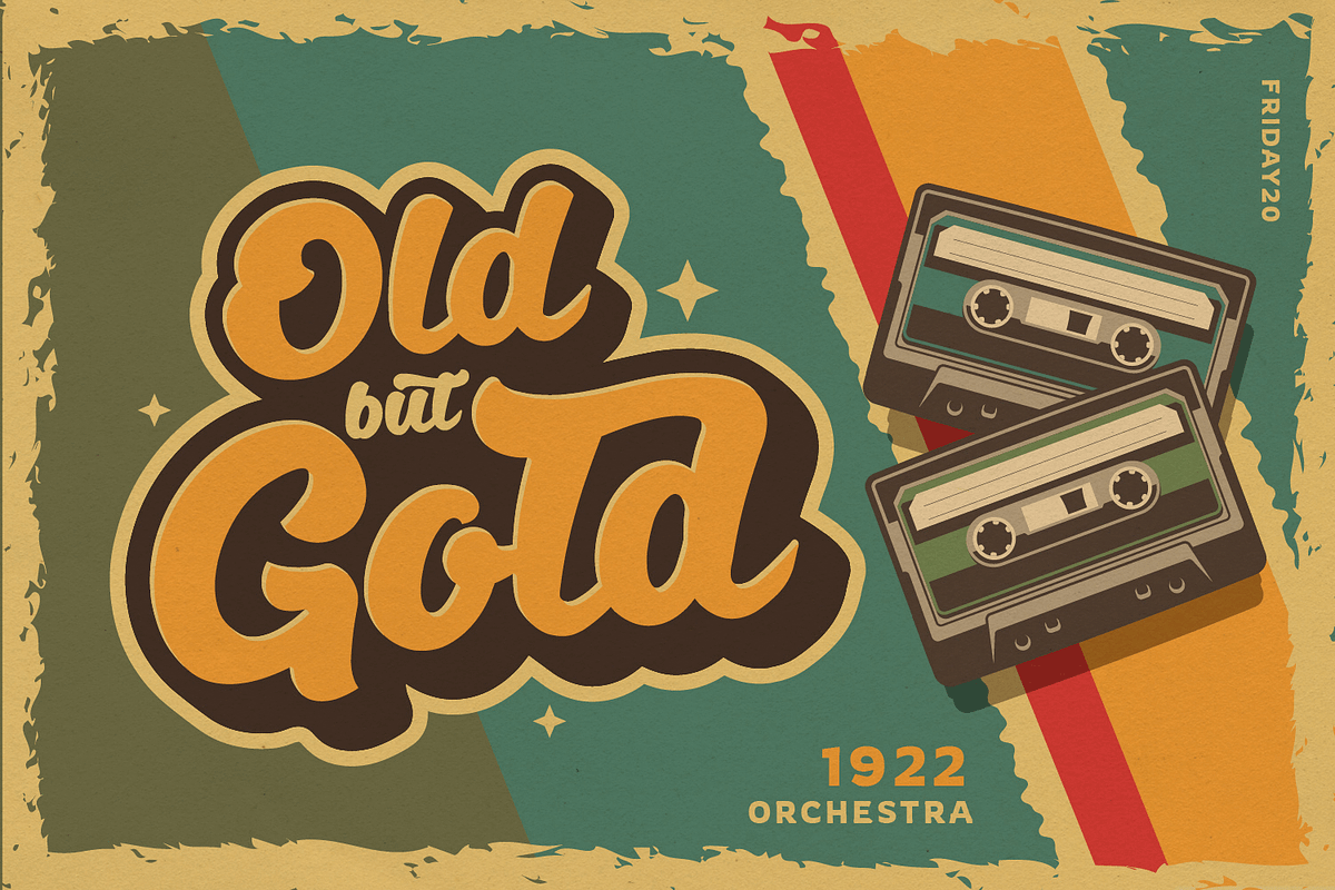 Andala - Groovy Retro Font, a Script Font by Auratype (Photo 2 of 11)