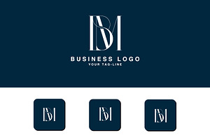 BM, MB, Abstract Letters Logo