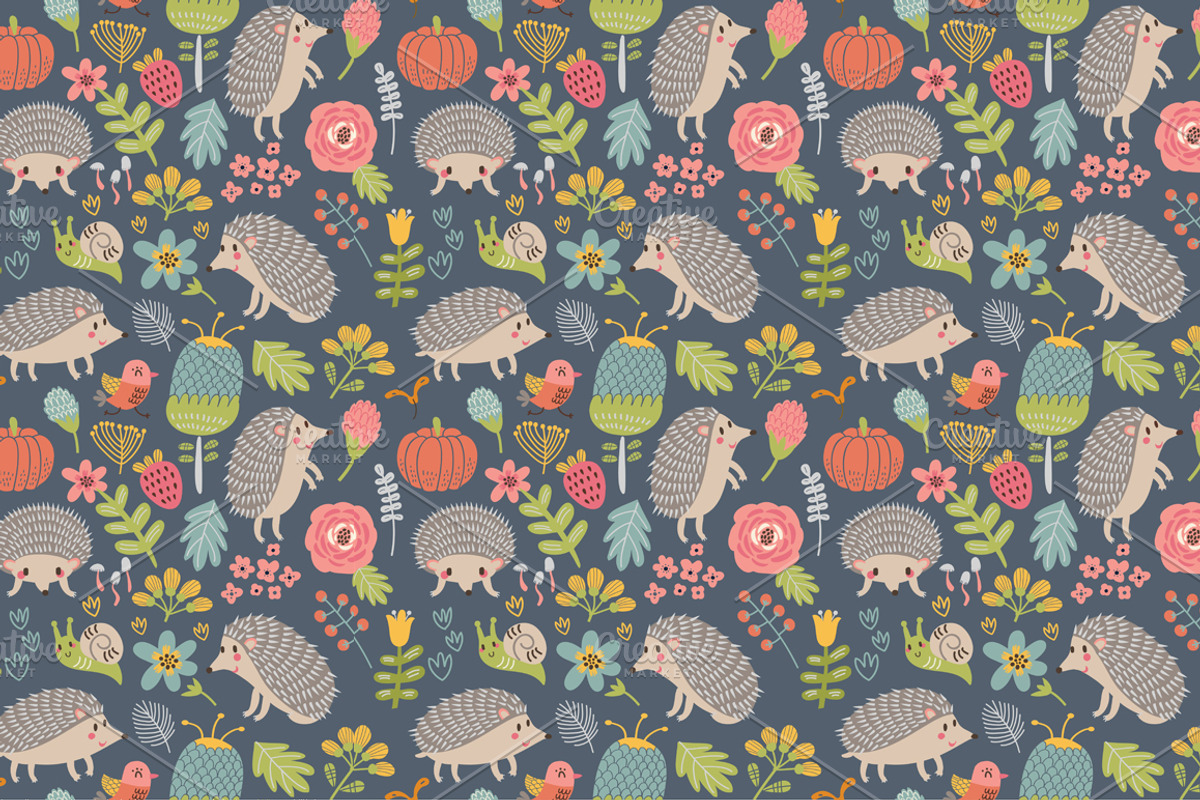 HEDGEHOGS. Cute vector set, an Animal Illustration by Anna Guz's Store (Photo 4 of 5)