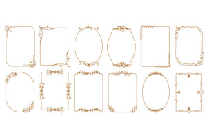 Decorative invitation frames, an Illustration by Valerie Bodnar