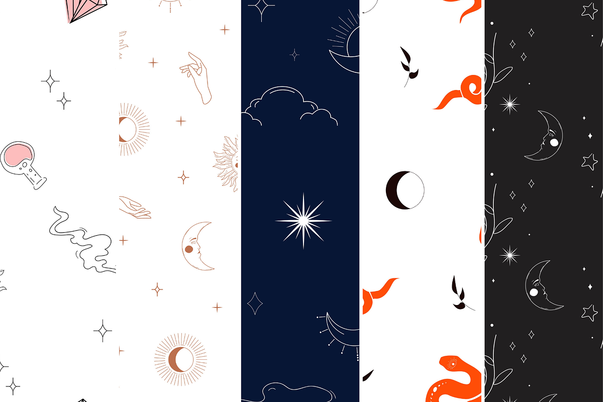 Celestial Vector Seamless Pattern, a Pattern Graphic by ItsReksita Pattern (Photo 2 of 8)