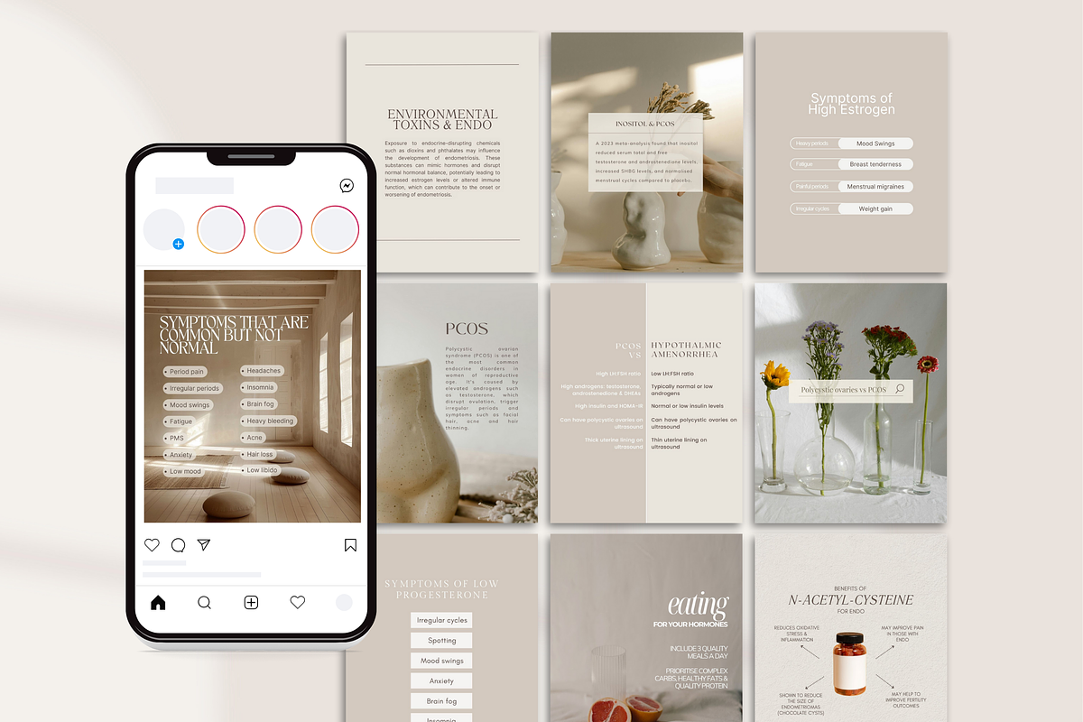 Hormone Social Media Templates, a Templates & Theme by Naturopath Hub (Photo 9 of 10)