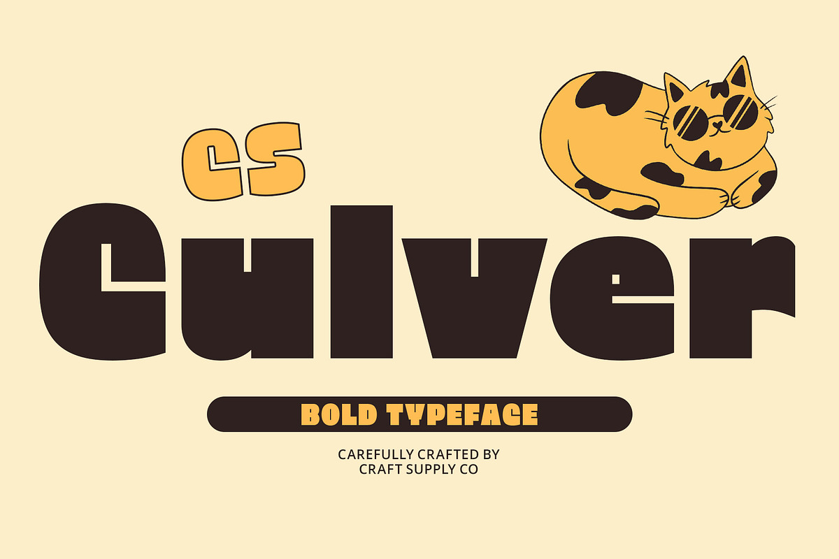 CS Culver – Bold Font, a Sans Serif Font by Craft Supply Co. (Photo 1 of 8)