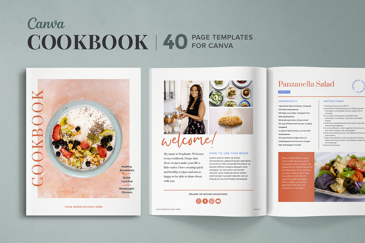 Canva Cookbook Template, a Magazine Template by Rose & Co. (Photo 10 of 10)