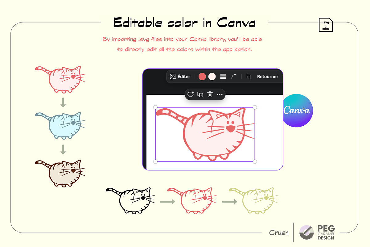 Cat Illustrations Hand-Drawn Kawaii, an Animal Illustration by Peg Design (Photo 5 of 6)