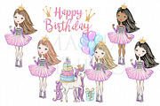 PRINCESS BIRTHDAY clipart, an Illustration by Masha  Studio (Thumbnail 2 of 6)