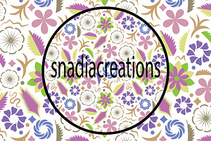 Ditsy Flowers, a Pattern Graphic by snadiacreations